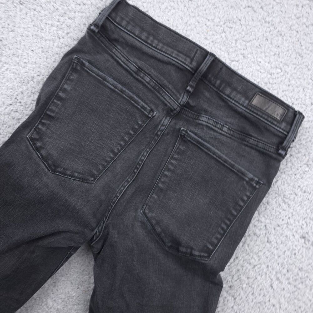 Abercrombie Jeans Womans 28 6L Black Thrashed High Rise Skinny Ripped Knees - Picture 9 of 11